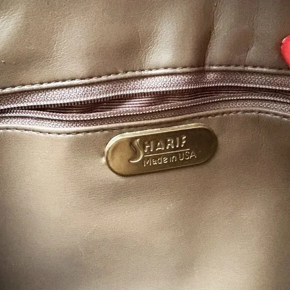 Sharif Shoulder Bag Messenger 80s Retro Snake Skin Leather Fringe Boho - Picture 10 of 10